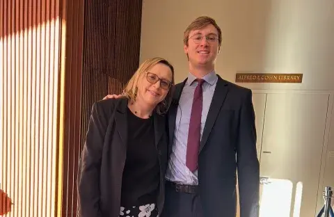 Nicky Blobel with Dr. Agata Smogorzewska; Student Defense